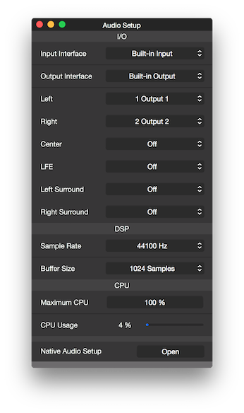 Fluctus Audio Properties