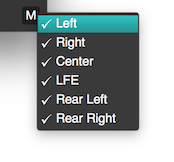 SoundDesk cDSP Meters Channel Matrix